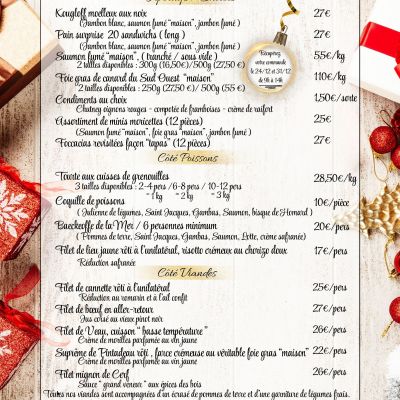Image de Carte Traiteur Fêtes de fin d'année